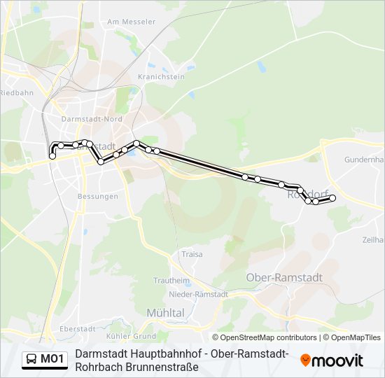MO1 Bus Line Map