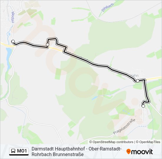 MO1 Bus Line Map