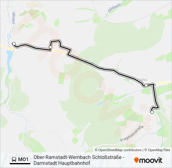 MO1 Bus Line Map