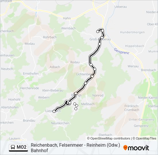 MO2 Bus Line Map