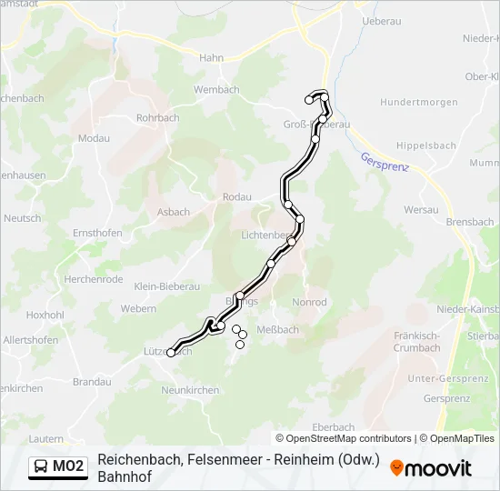 MO2 Bus Line Map