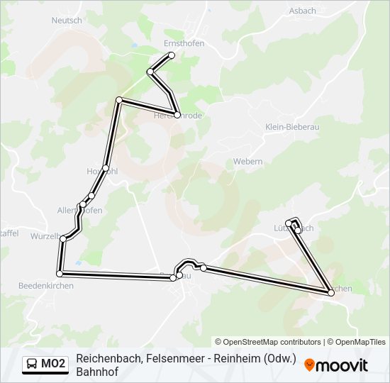 MO2 Bus Line Map