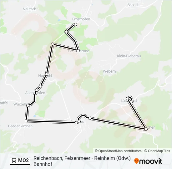 MO2 Bus Line Map