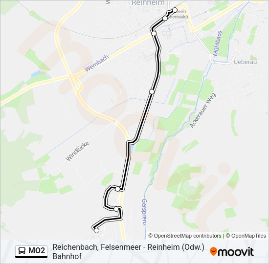 MO2 Bus Line Map