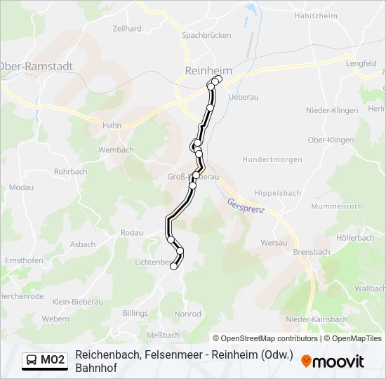 MO2 Bus Line Map