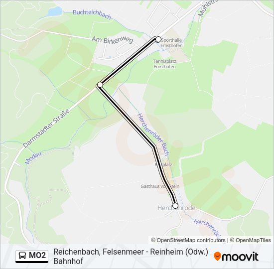 MO2 Bus Line Map