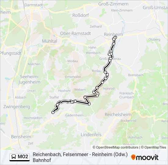 MO2 Bus Line Map