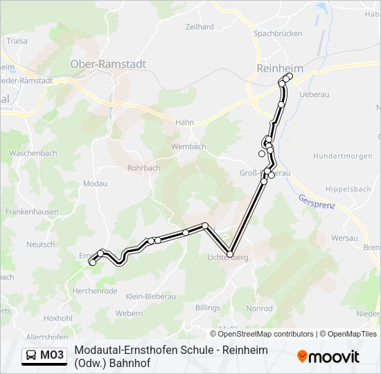 MO3 Bus Line Map