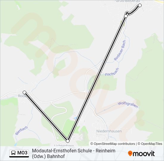 MO3 Bus Line Map