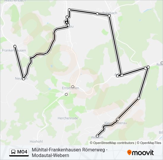 MO4 Bus Line Map
