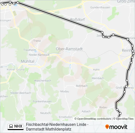 NHX Bus Line Map