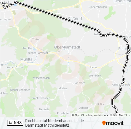NHX Bus Line Map