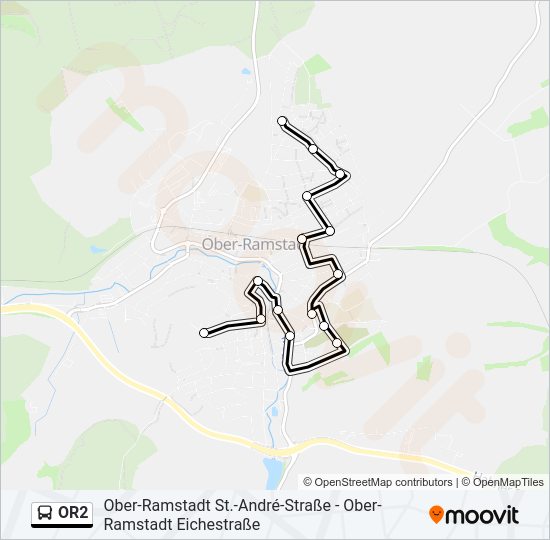 OR2 Bus Line Map