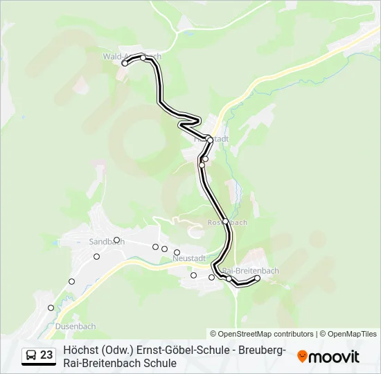 23 Bus Line Map