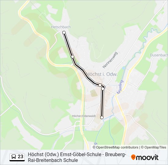 23 Bus Line Map