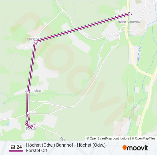 24 Bus Line Map