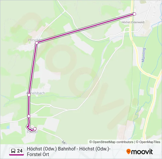 24 Bus Line Map