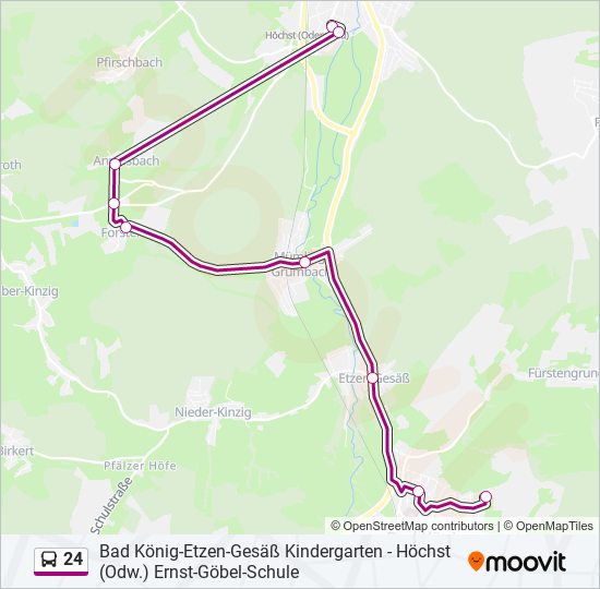 24 Bus Line Map