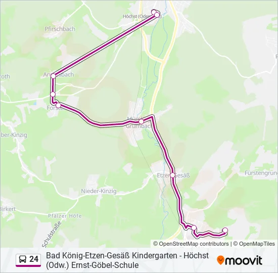24 Bus Line Map
