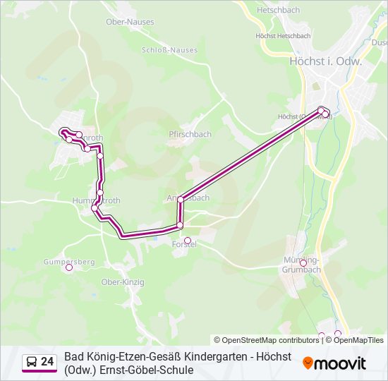 24 Bus Line Map