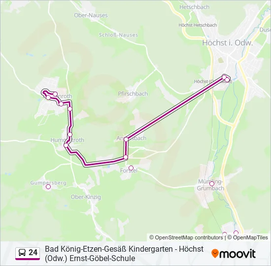 24 Bus Line Map