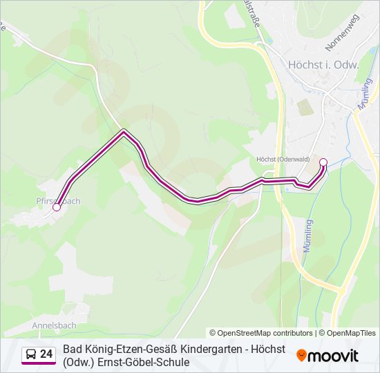 24 Bus Line Map