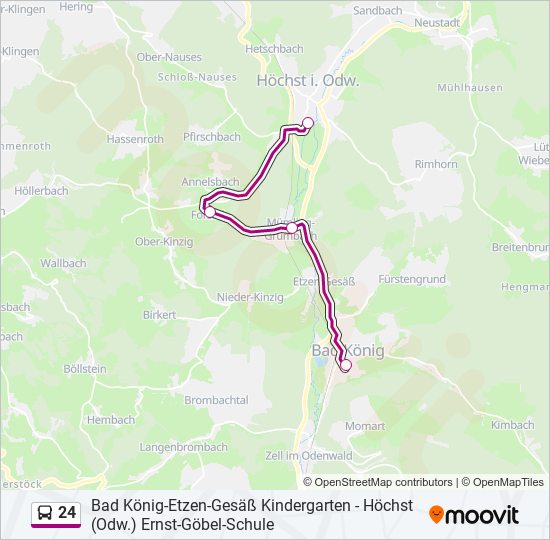 24 Bus Line Map