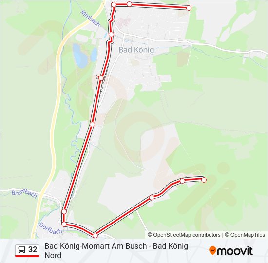 32 Bus Line Map