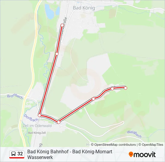32 Bus Line Map