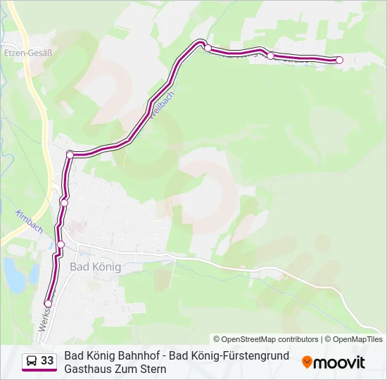 33 Bus Line Map