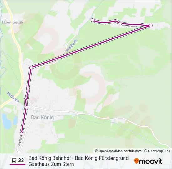 33 Bus Line Map