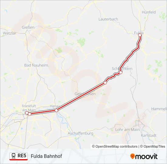 RE5 Train Line Map