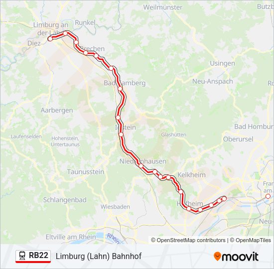 RB22 Train Line Map