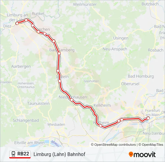 RB22 Train Line Map