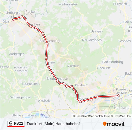 RB22 Train Line Map