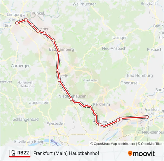 RB22 Train Line Map
