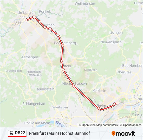 RB22 Train Line Map