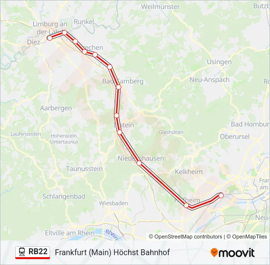 RB22 Train Line Map