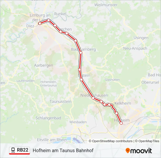 RB22 Train Line Map