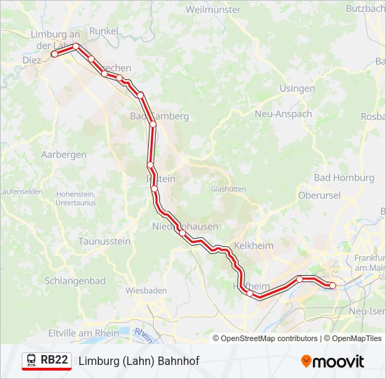 RB22 Train Line Map