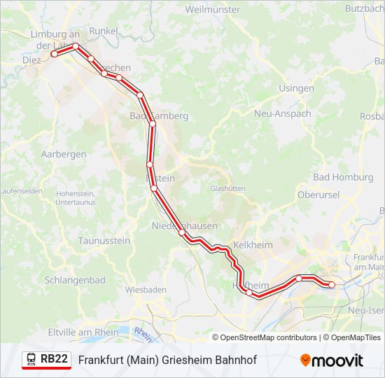 RB22 Train Line Map