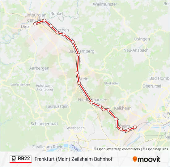 RB22 Train Line Map