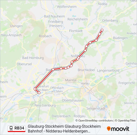 RB34 Train Line Map
