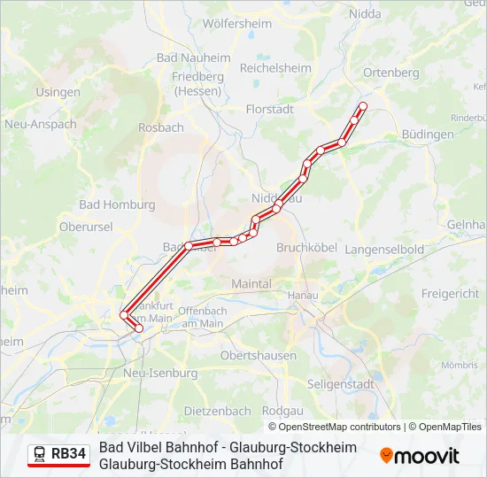 RB34 Train Line Map