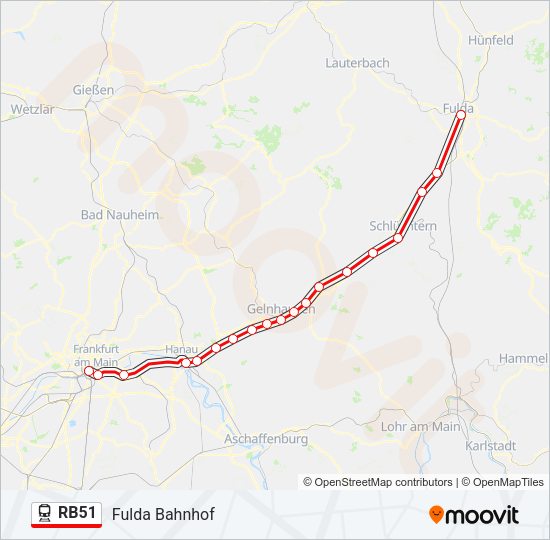 RB51 Train Line Map