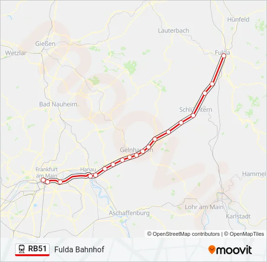 RB51 Train Line Map