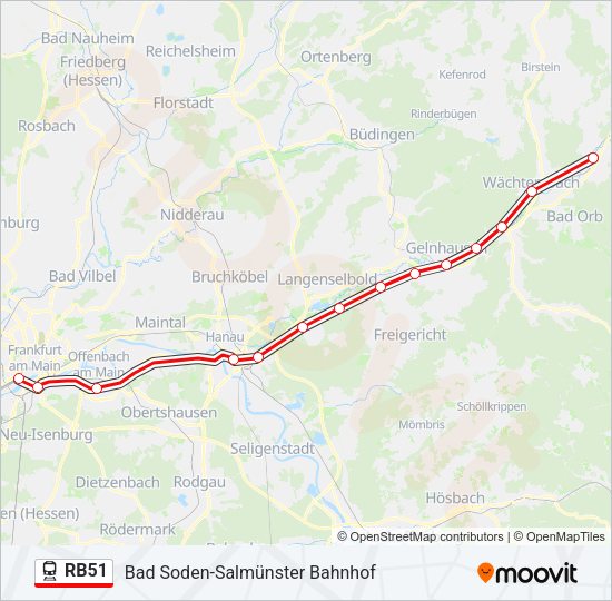 RB51 Train Line Map
