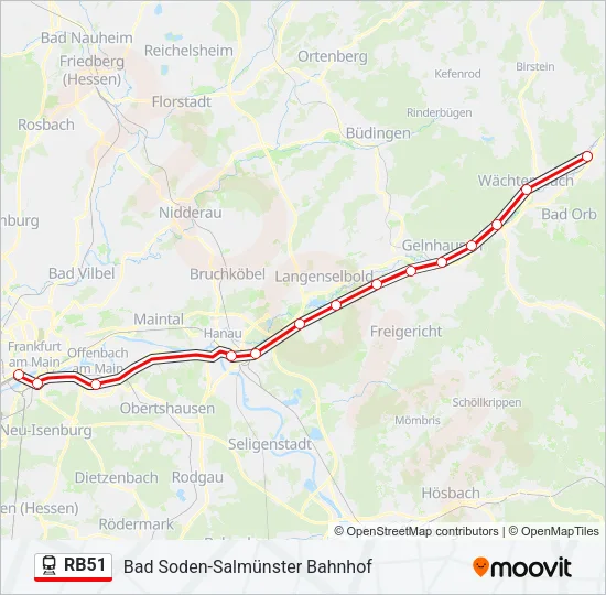 RB51 Train Line Map