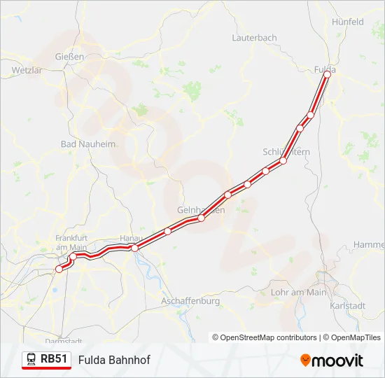 RB51 Train Line Map