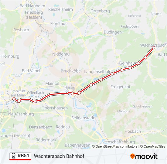 RB51 Train Line Map